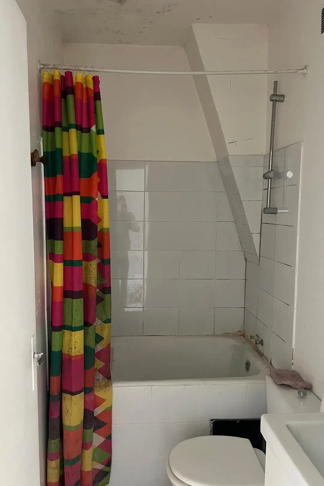 Before & After: This Tiny Parisian Bathroom Got a Pool-Tile Glow-Up Worthy of the City of Light