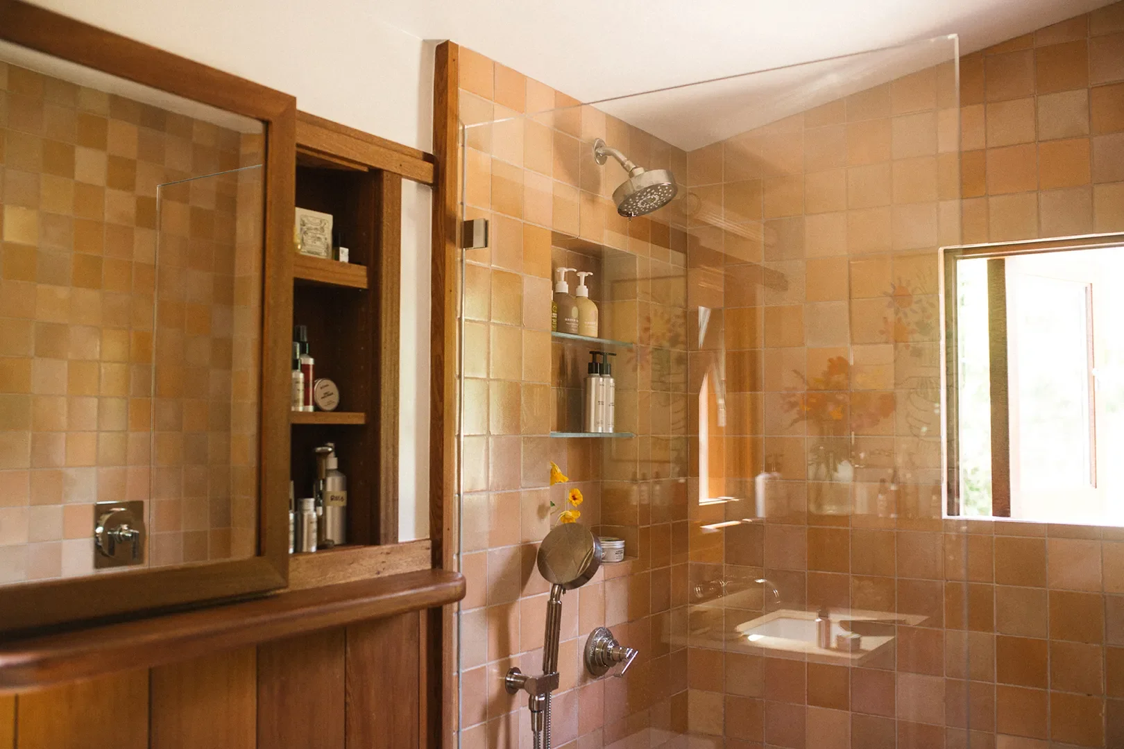 This Esthetician's Wood-Wrapped Bathroom Is Basically a Spa Day in Disguise