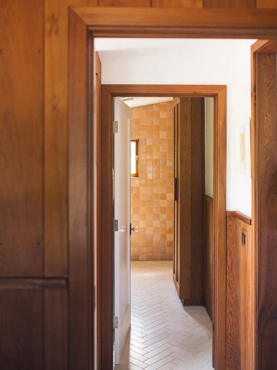 This Esthetician's Wood-Wrapped Bathroom Is Basically a Spa Day in Disguise