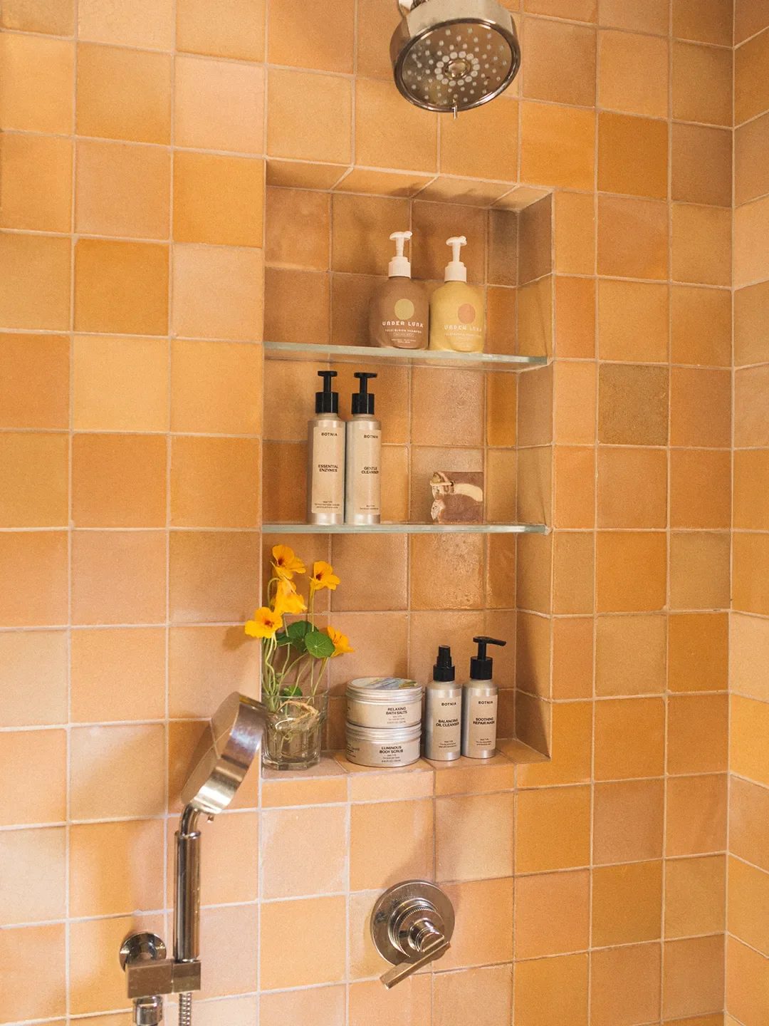 This Esthetician's Wood-Wrapped Bathroom Is Basically a Spa Day in Disguise
